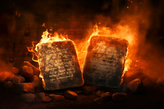 The Ten Commandments: Tablets of the Law, Tablets of Stone, Stone Tablets or Tablets of Testimony, tablets of the covenant, tablets of testimony. Book of Exodus.