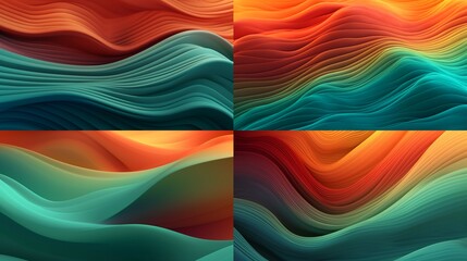 horizontal colorful abstract wave background with peru.Generative AI.