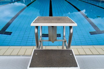 starting block of a swimming pool 