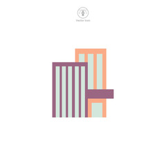 building real estate icon symbol vector illustration isolated on white background
