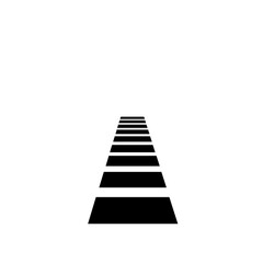 Crosswalk icon. Pedestrian crossing icon. Zebra crossing