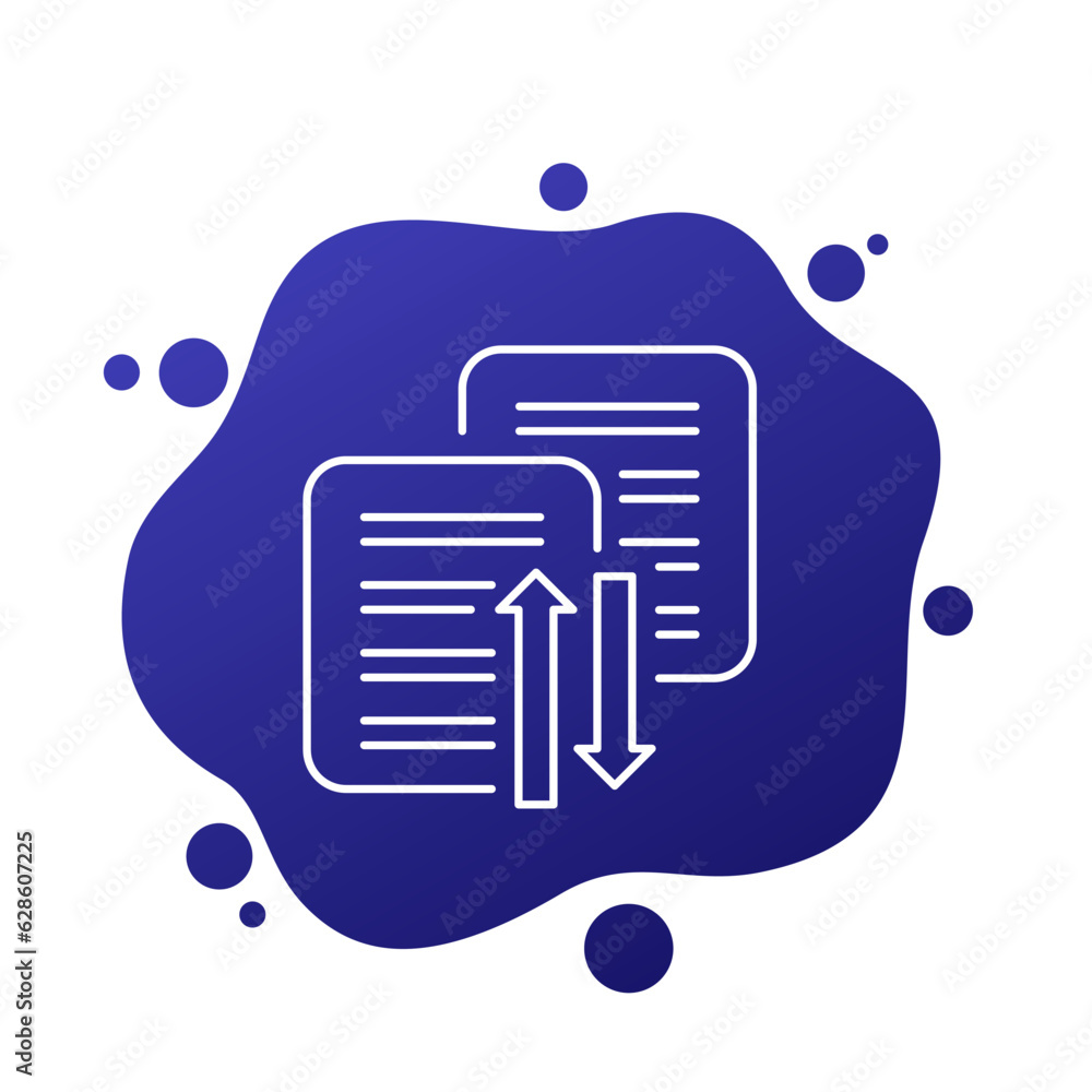 Poster case priority line icon for web