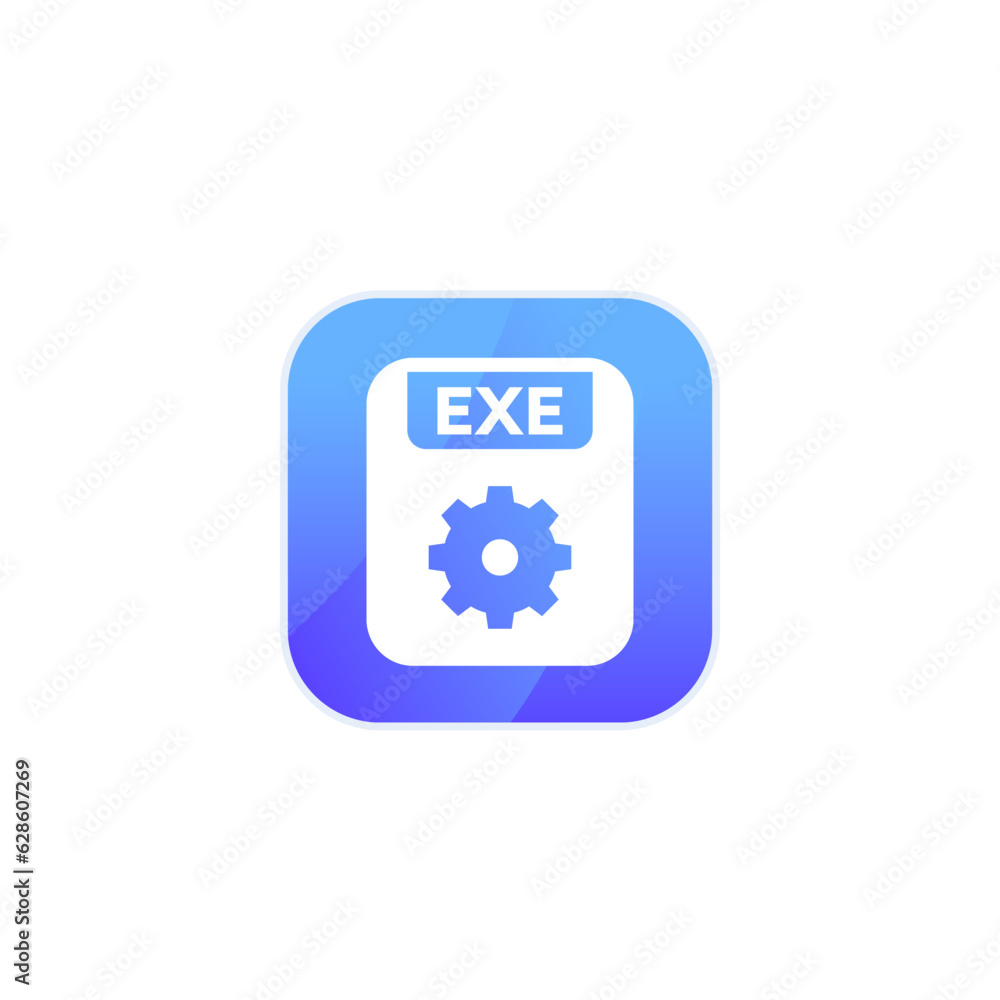 Poster exe file vector icon for apps