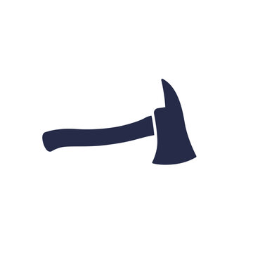 Axe of firefighter icon on white