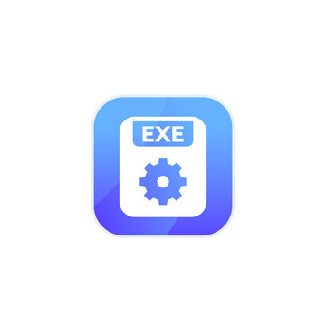 exe file vector icon for apps
