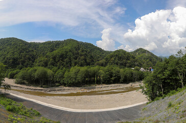 Retaining wall in the riverbed. Anchor mats. Retaining structures on the road. Conditions for the operation of trunk roads.