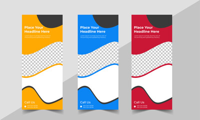 Business Roll Up Banner corporate Roll up background for Presentation, Vertical roll up, x-stand, exhibition display, Retractable banner