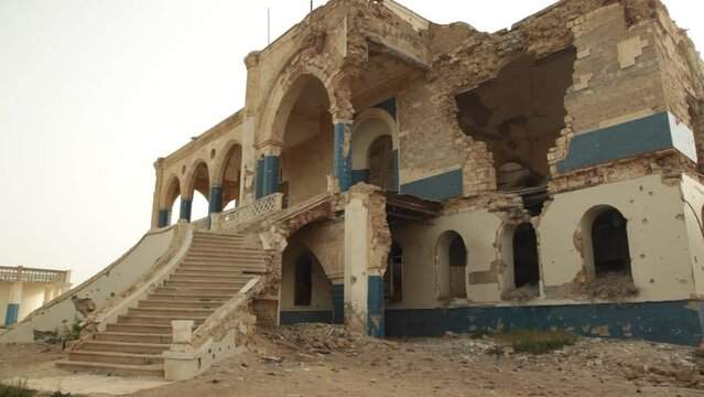 Ruins of the old palace of Haile Selassie Northern Red Sea Massawa Eritrea