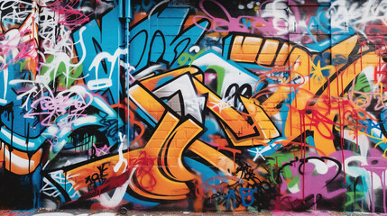 Graffiti on the wall. AI	