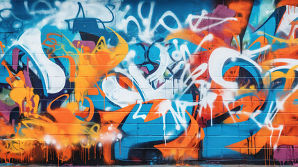 Graffiti on the wall. AI	