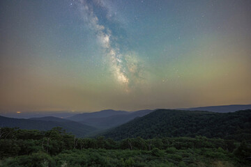 Milky Way Galaxy from Pinnacles Overlook along Skyline Drive in Shenandoah National Park Virginia 