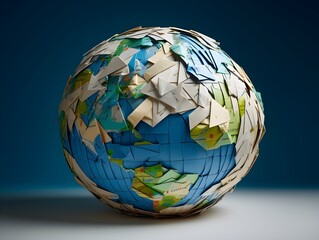 Origami der Kontinente: Die faszinierende Papier-Erdkugel