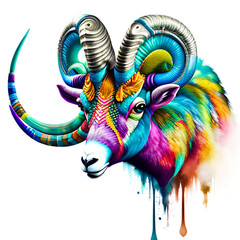 Buffalo, bull head mandala design
