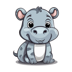 Fototapeta premium hippopotamus cartoon character