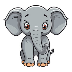 Fototapeta na wymiar elephant cartoon cute 