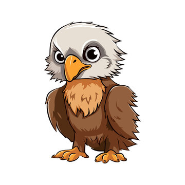 eagle cartoon character cute