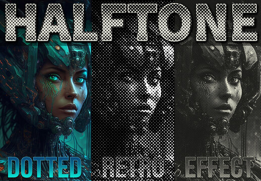 Halftone Dotted Retro Effect