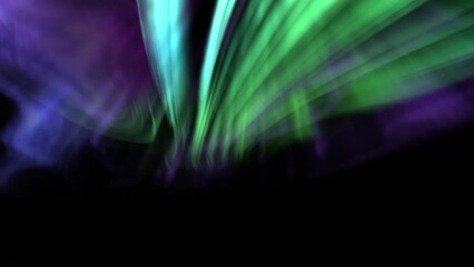 Mystical Dance Northern Lights Animation Green and Purple Loop
