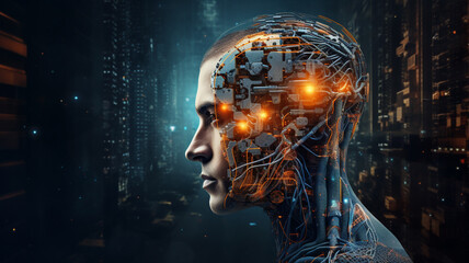 artificial intelligence technology background, made with Generative AI