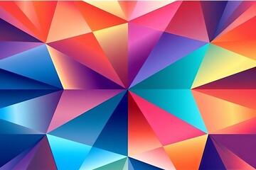 Obraz premium abstract geometric background with colorful triangles