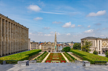 The Mont des Arts, meaning Hill or Mount of the Arts, is an urban complex and historic site in central Brussels, Belgium, includes a beautiful public garden.
