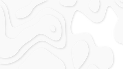 White abstract geometric pattern background, wave and curve abstract background. Abstract wavy line 3d paper cut white background.	