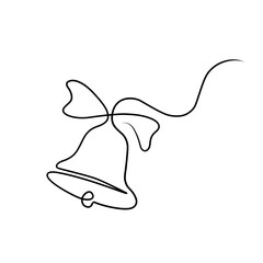 line art christmas bells