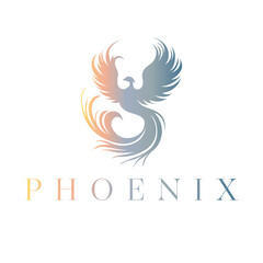 Fototapeta na wymiar Phoenix vector logo design. Fantasy bird vector design.