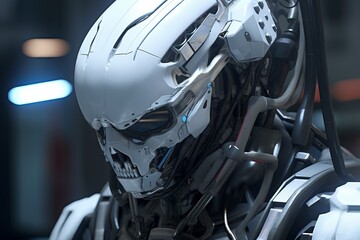 an image of a robot with a skull on its head