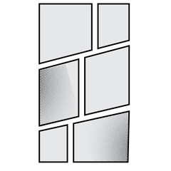 Comic grid panel with dots