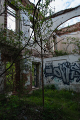 Ruins of the former industrial limestone area  Biskup, Kvis, and Kotrba in Prague, Czech Republic