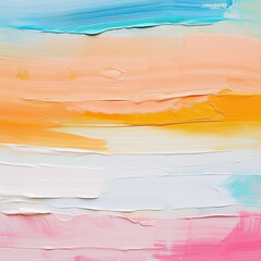 Colorful Brushstrokes: Abstract Oil Painting Background, Generative AI