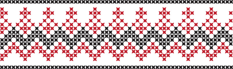 embroidered cross-stitch ornament national pattern Ukrainian Slavic.