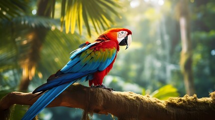 Jungle's Gem: Scarlet Macaw in Exotic Splendor"