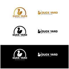 Beautyful bird logo, golden duck logo, vector, for web & business 