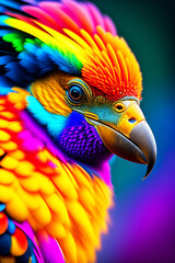 A colorful bird sitting on a hand