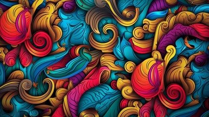 colorful abstract background with swirls and swirls
