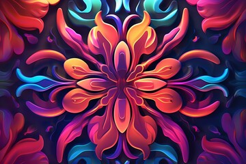 colorful abstract design on a black background