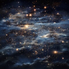 Obraz premium Astronomy landscape. Stars in deep space. Generated AI