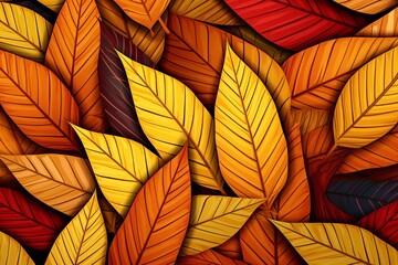 Fototapeta na wymiar colorful autumn leaves seamless background
