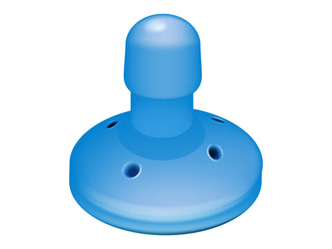 Vector illustration of the Silicone Gellhorn pessar. Vaginal pessary for prolapse. Silicone Gellhorn pessar