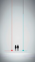 Photo of a couple standing in front of a towering pole