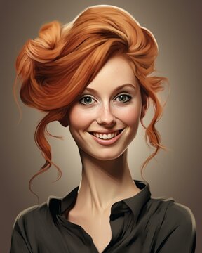 portrait of a beautiful red haired woman
