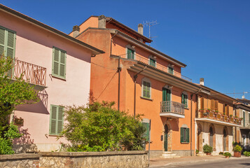 Typical street in Orte. Italy