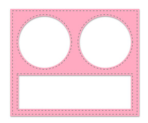 photo frame with stich design for scrapbooking