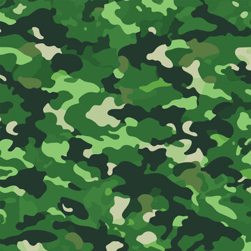 Green military camouflage  seamless pattern