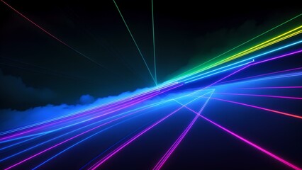 Photo of long exposure light painting in the darkness