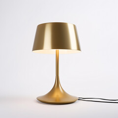 Fototapeta premium Scandinavian-style modern desk lamp, isolated on white. Design Object. Minimalistic interior decor item.