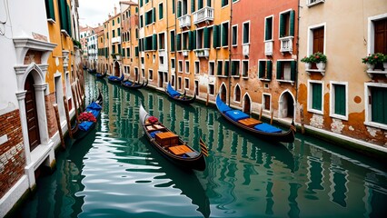 Photo of boats sailing along a city skyline on a picturesque river