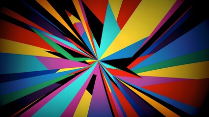 Photo of a vibrant abstract background with contrasting colors on a dark backdrop